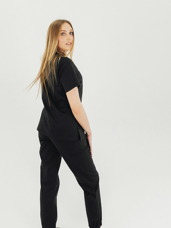 Spodnie medyczne damskie Jogger Graphite Black