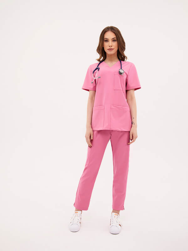 Bluza medyczna damska Basic Candy Pink