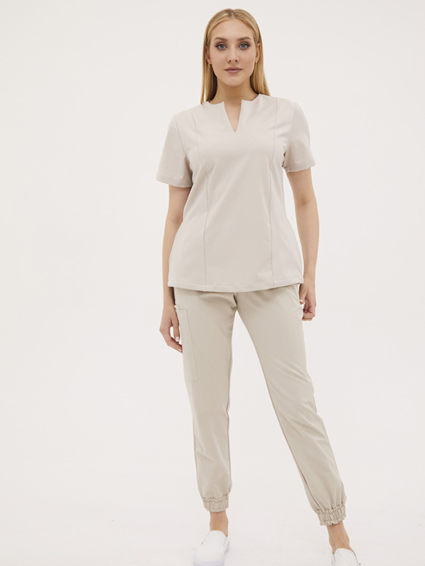 Bluza medyczna damska Modern Sandy Beige