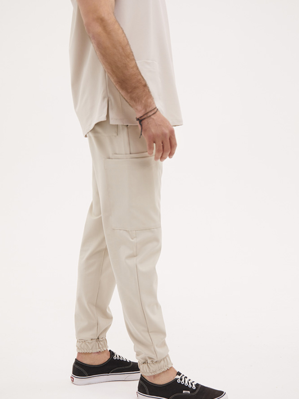 Spodnie medyczne męskie Jogger Sandy Beige